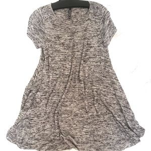 Grey and white casual dress
